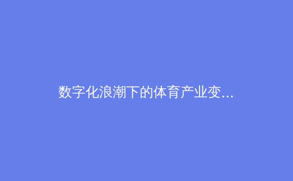 数字化浪潮下的体育产业变革：从沉浸式观赛到虚拟体育经济 - 2